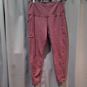 Women's High-Waisted Burgundy Pants